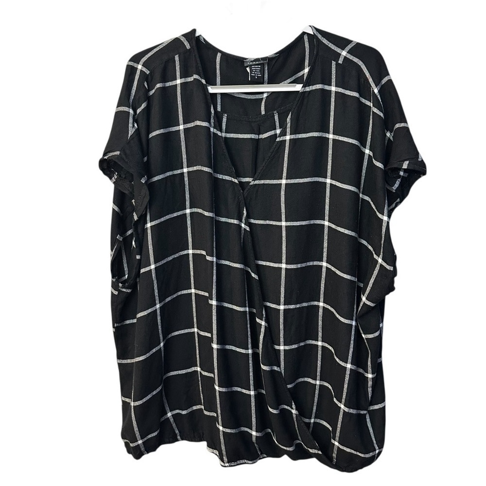Torrid Black Draped Top Blouse